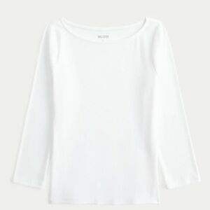 Hollister 3/4 Sleeve Slash-Neck Baby Tee size XS